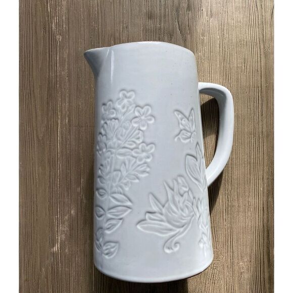 Pier1 Ceramic Botanical Design Pour Pitcher - Picture 1 of 8